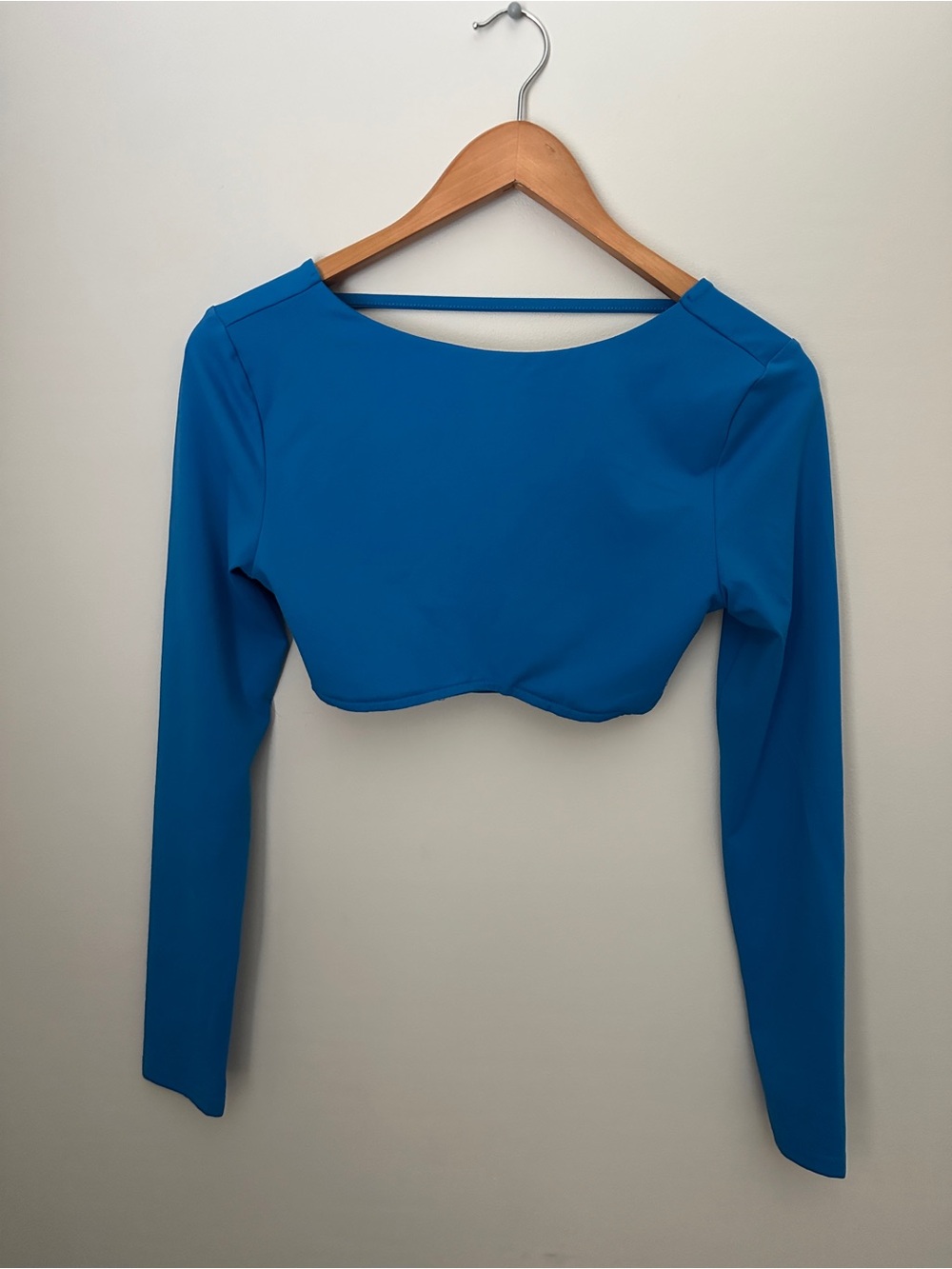 Women’s Long Sleeve Crop Top - Blue